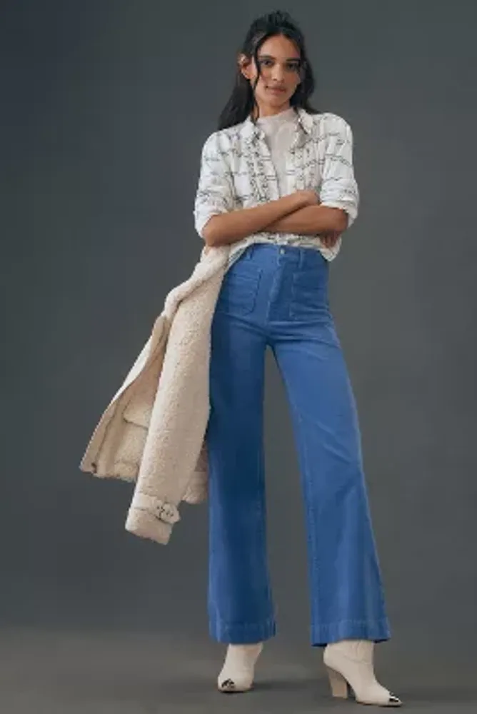 Rolla s Corduroy Sailor High Rise Crop Wide Leg Jeans The Summit