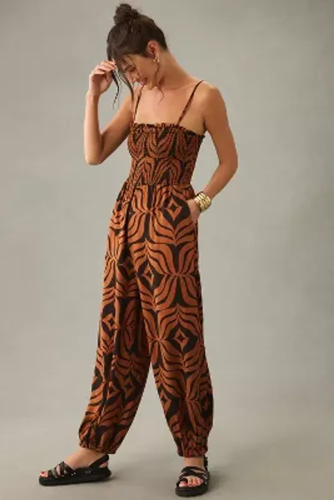 Anthropologie scarf best sale printed jumpsuit