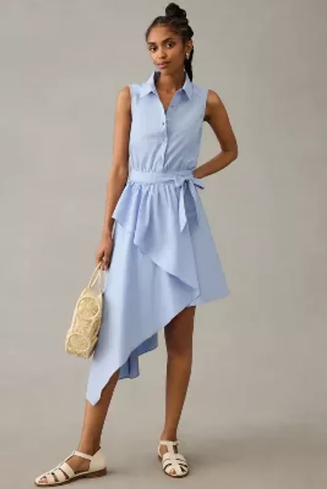 Maeve Asymmetrical Sleeveless Shirt Dress Bethesda Row