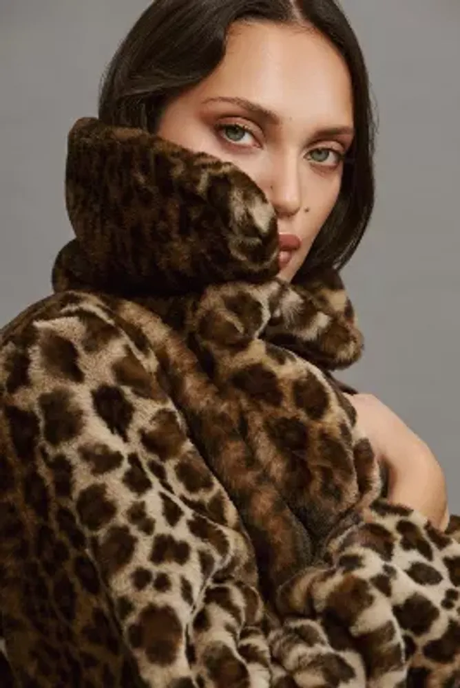 Velvet discount leopard coat