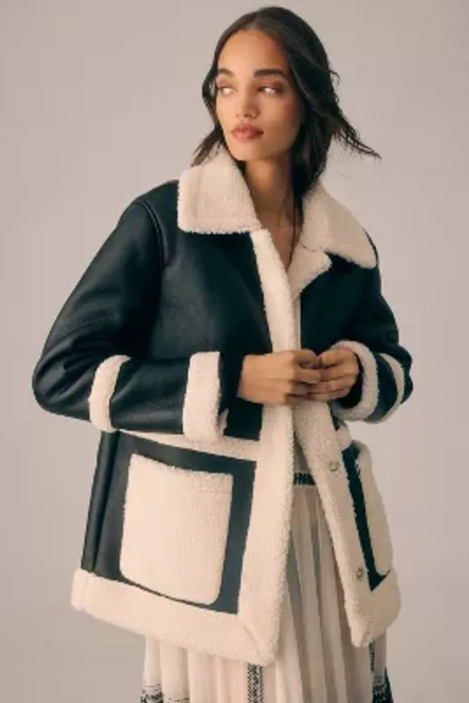 Avec les on sale filles shearling jacket