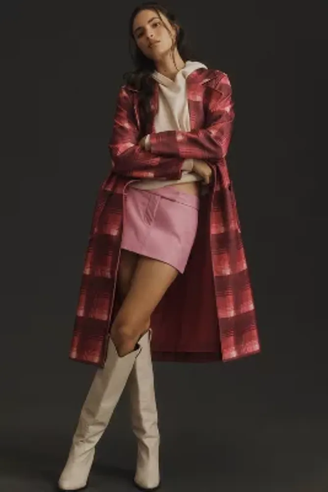 NVLT Berber Longline Plaid Coat, $198, Nordstrom