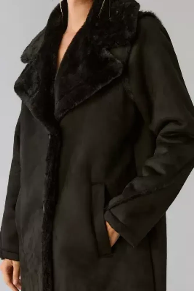 Ellen tracy fur hot sale collar coat