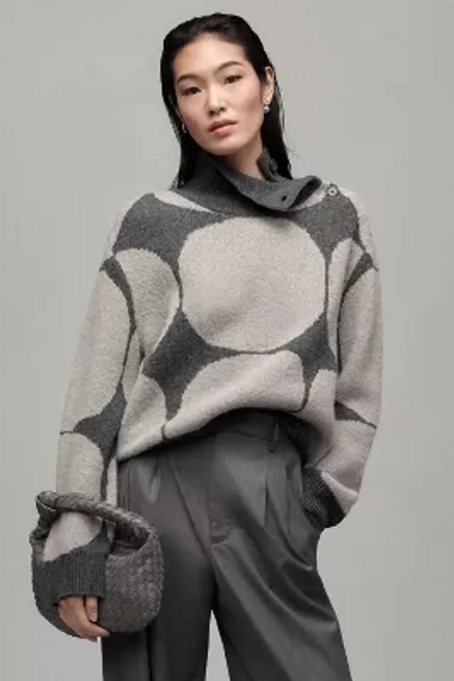 Marimekko Kadmium Unikko Wool Cardigan Sweater | Bethesda Row