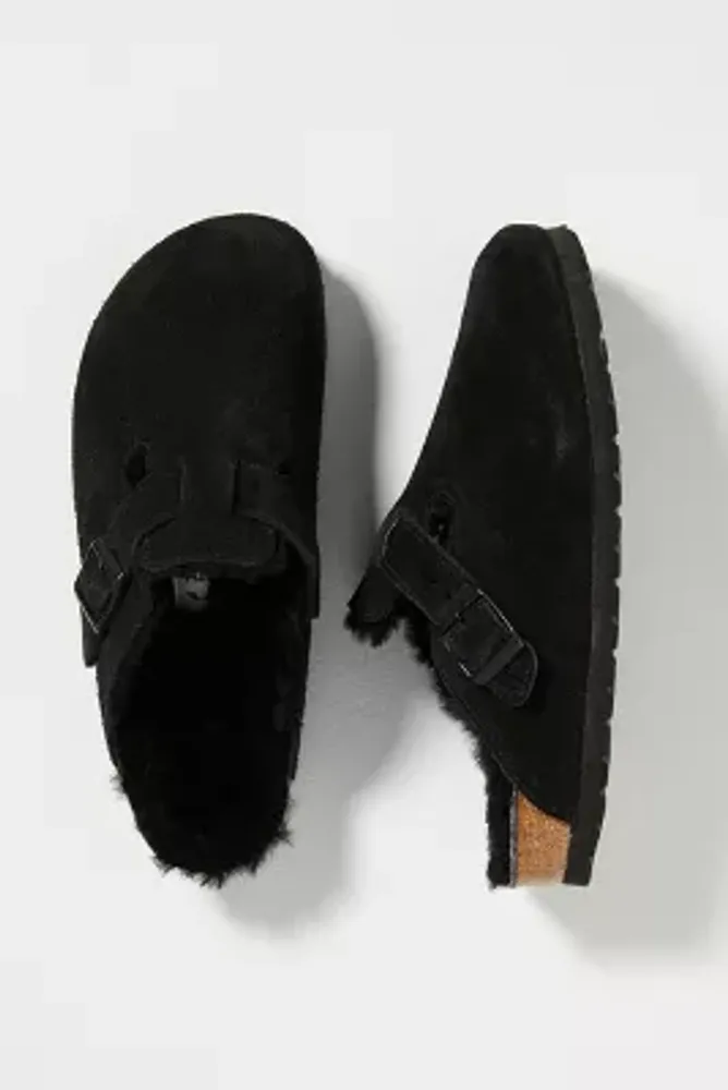 Boston shearling birkenstock discount black