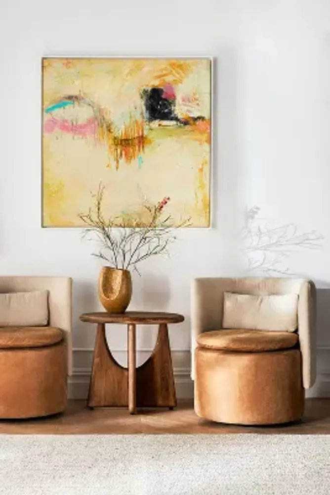 Anthropologie Jordana Leather Swivel Chair The Summit at Fritz Farm