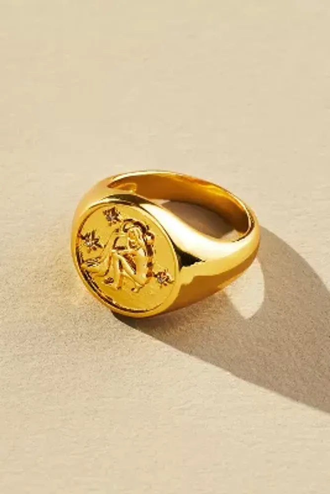 By Anthropologie Zodiac Signet Ring | The Summit at Fritz Farm
