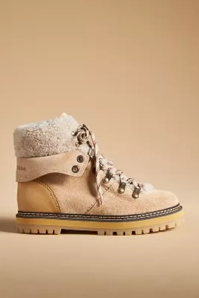 See by chloe hot sale shearling boots