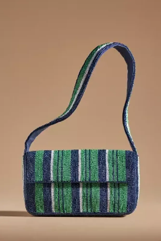 By Anthropologie The Fiona Beaded Bag Striped Edition Bethesda Row