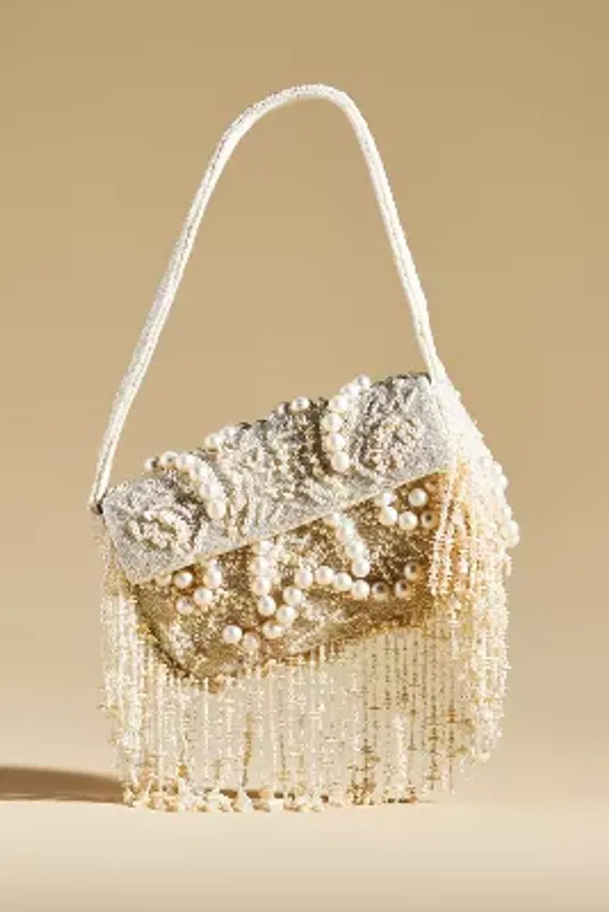 By Anthropologie The Mini Fiona Beaded Bag: Pearl Tassel Edition ...