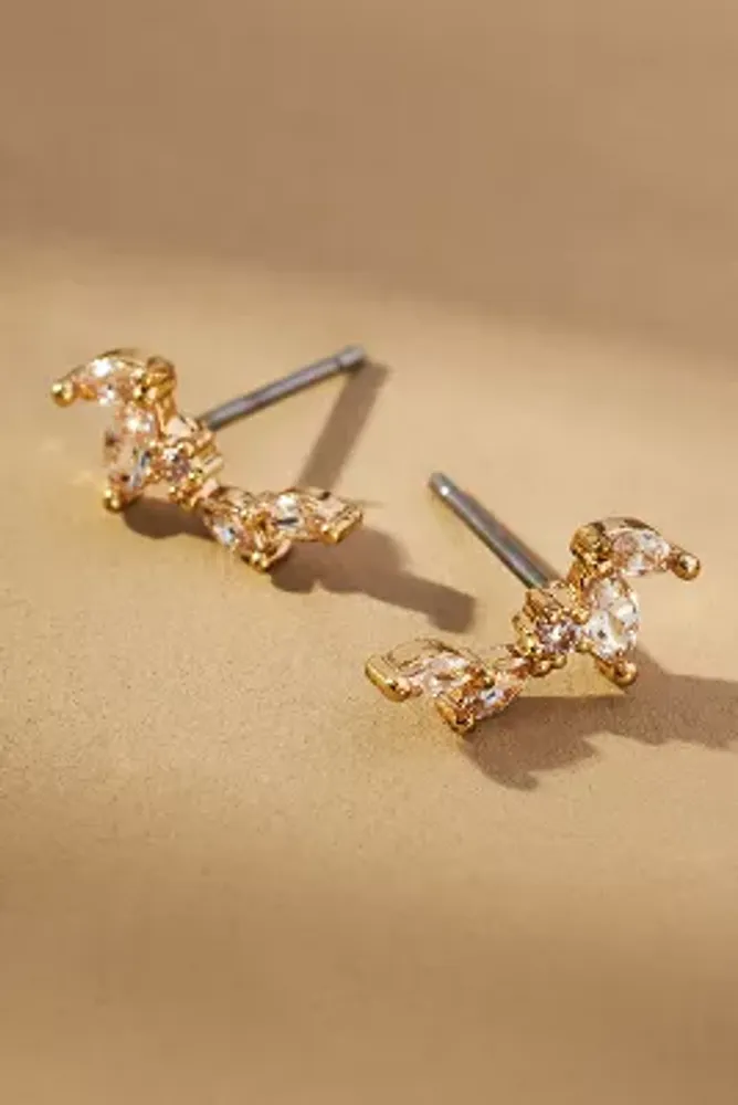 Crystal hot sale post earrings