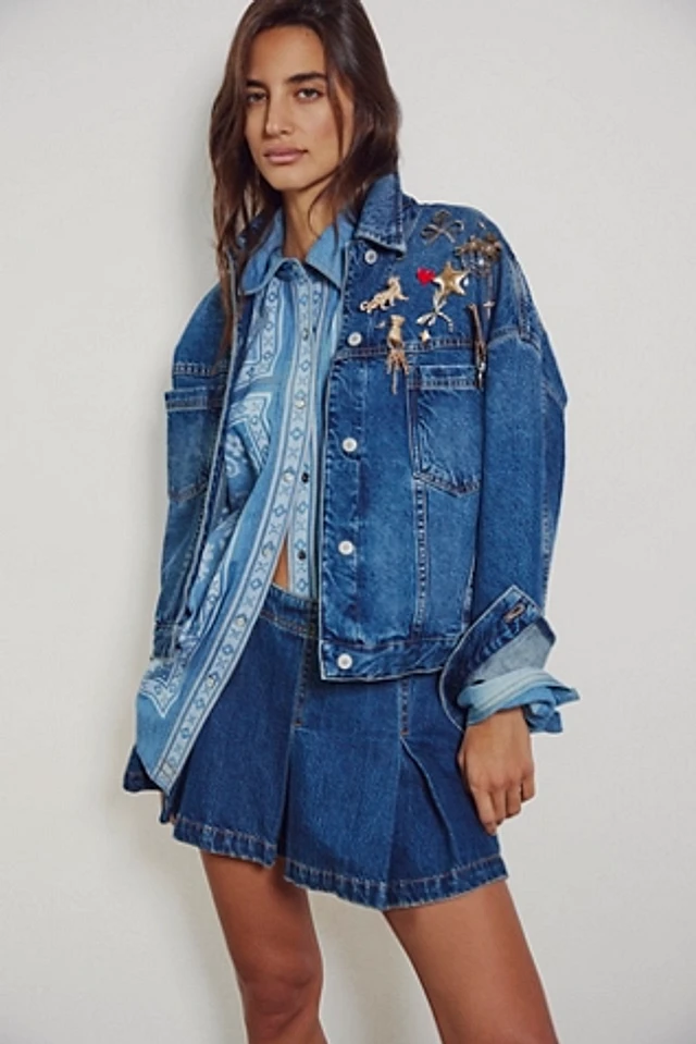 We The Free Opal Swing Denim Jacket | The Summit at Fritz Farm