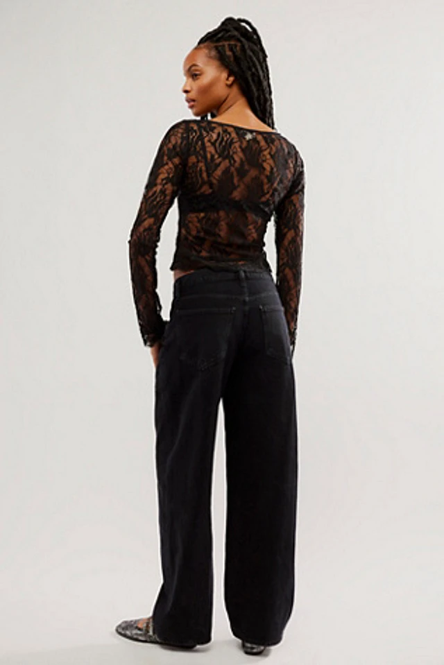【関税込み】AGOLDE ブラック Ellis ジーンズ Ellis low-rise wide-leg jeans in black - Agolde | Mytheresa