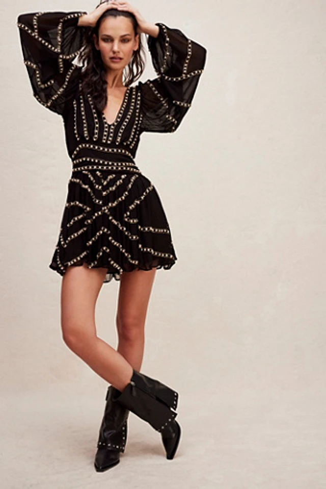 High quality LUSH Jenna button down mini dress