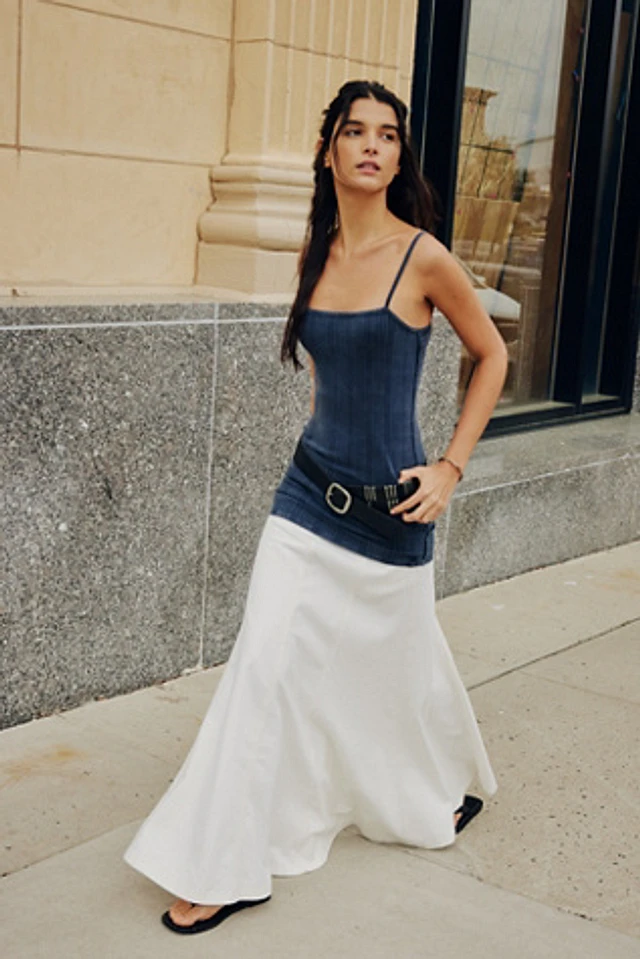We The Free Catch Sun Denim Maxi Skirt at MarketFair Shoppes