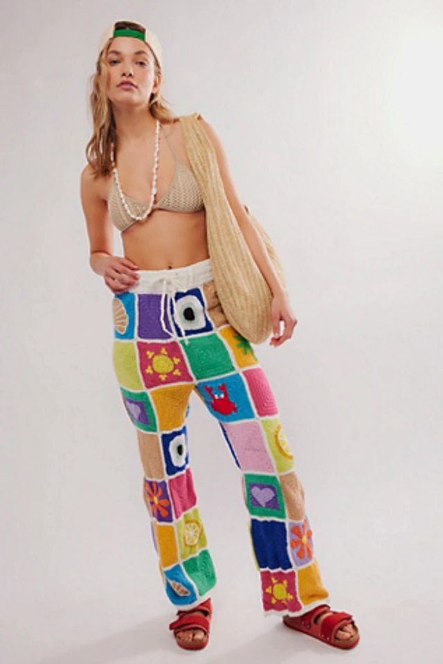 FP Movement Pitusa Crochet Patchwork Pants at MarketFair Shoppes