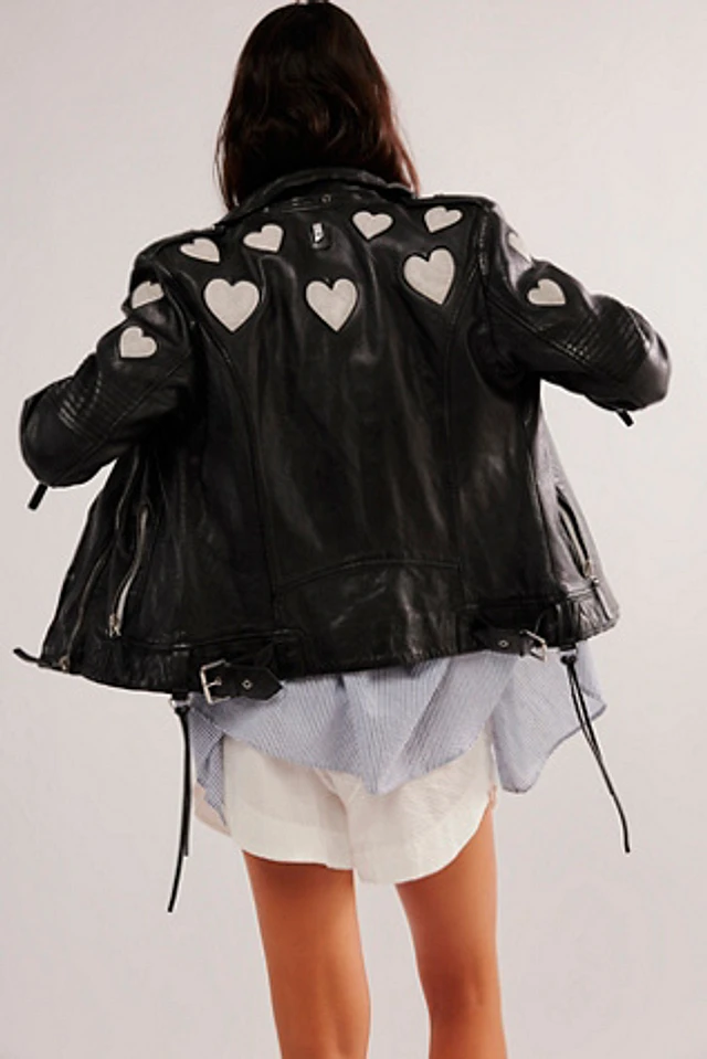 Mauritius Leather Reo Heart Moto Jacket | Pacific City