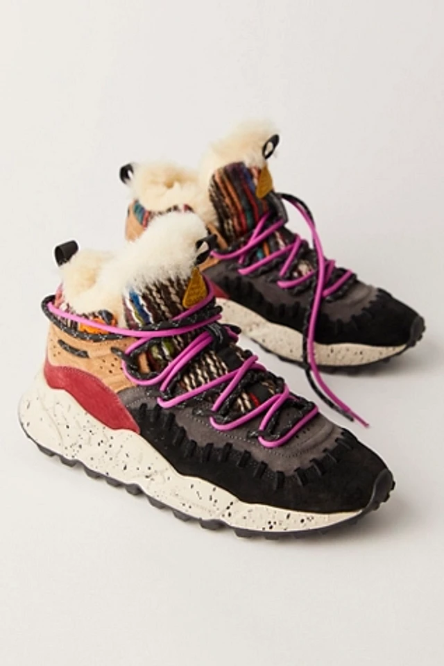Flower Mountain Mori Mid Shearling Sneakers at MarketFair Shoppes