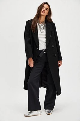 USA製　wool double belted coat Double Breasted Belted Trench Wool Coat – Vintage Jacket