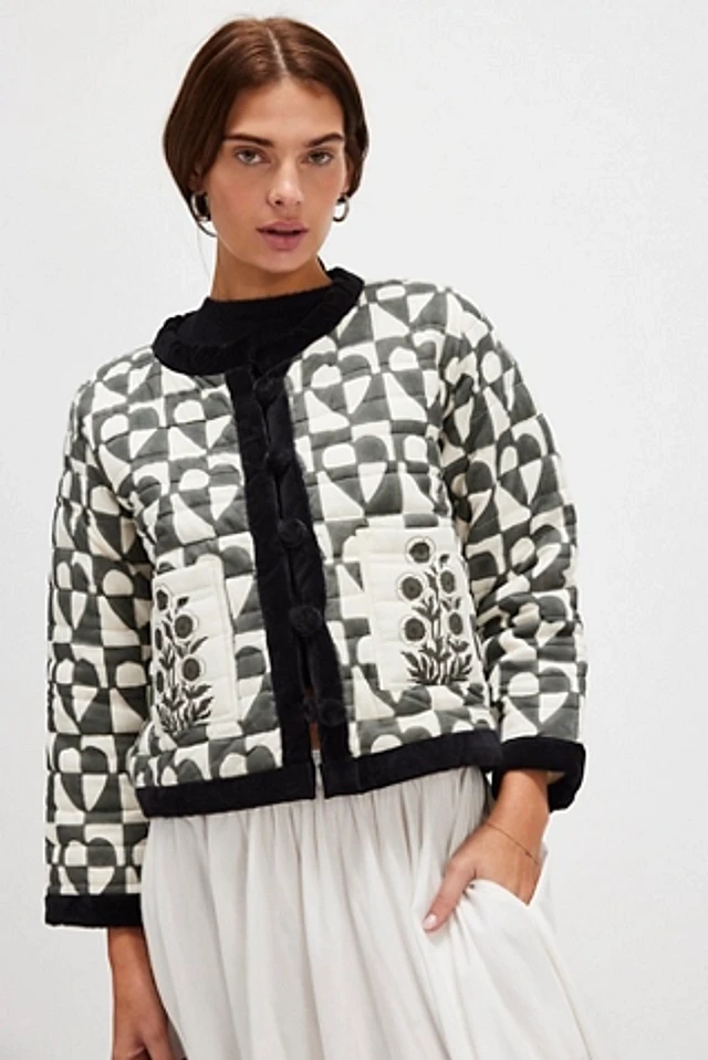 SZ Blockprints Poppy Heart Jacket | MarketFair Shoppes