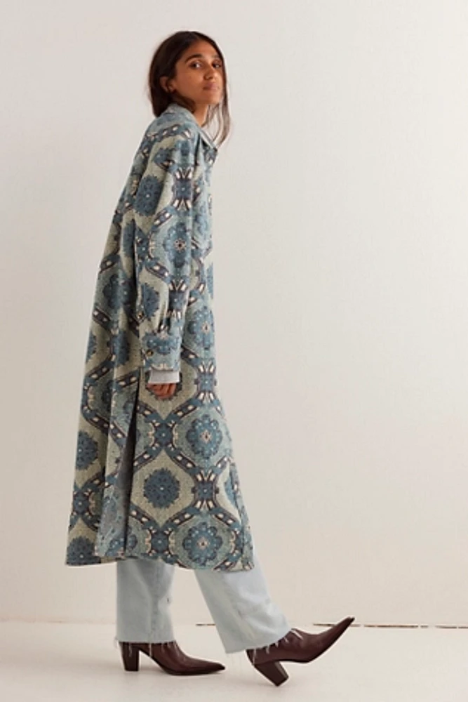 Free People ★ We The Free Brick Lane Jacquard Shirt Jacket We The Free Brick Lane Jacquard Maxi Shirt Jacket at