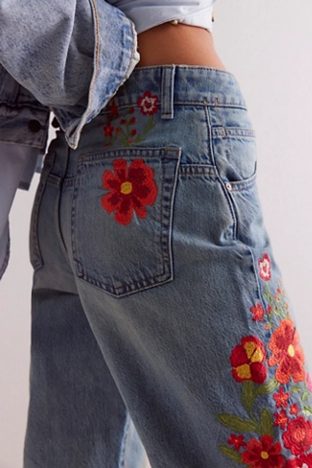 We The Free Willow Floral Embroidered Jeans | Pacific City