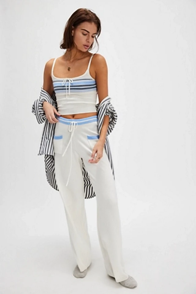 Nantucket Striped Cotton Pant - Sleepy Stripe