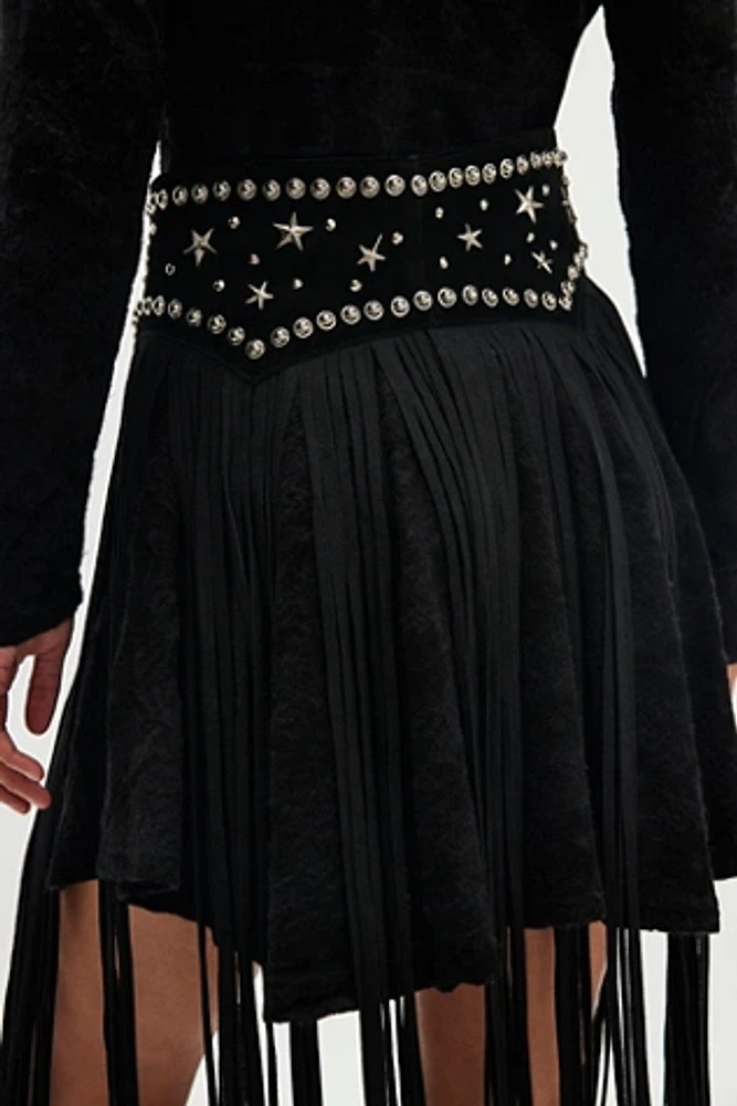 Understated Leather Paris Texas Maxi Skirt Belt | The Summit