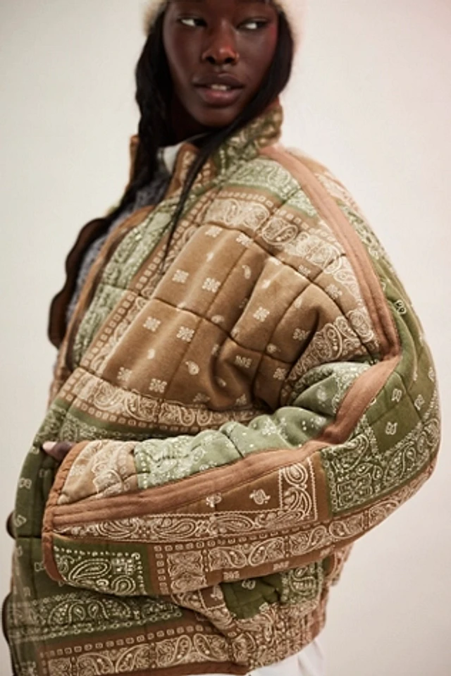 FP Movement Printed Dolman Quilted Knit Jacket | Pacific City