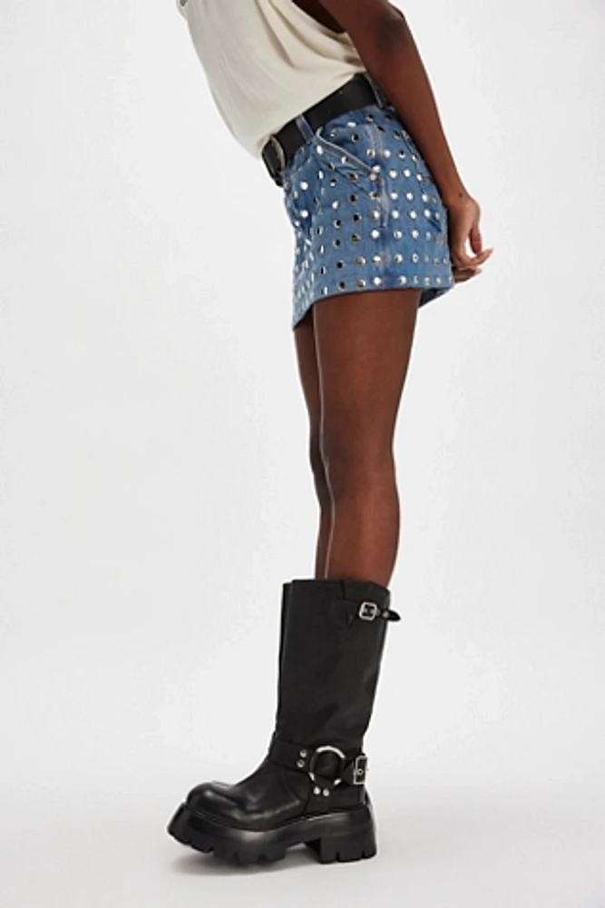 新着☆レトロ【Jeffrey Campbell】ブロックヒールMae Moto Boots Pedal To The Metal Moto Boots | Free People