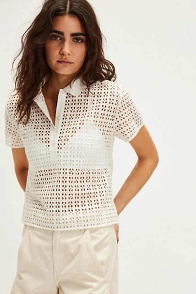 Brandy Melville Zelly Roses Eyelet Top | Pacific City