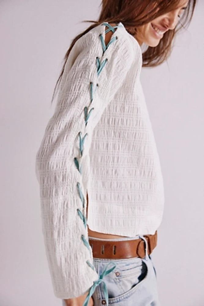 Free People ★ We The Free Laced-Up Tee We The Free Laced-Up Tee at MarketFair Shoppes in Princeton, NJ