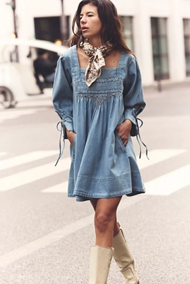jaded london Denim Mini Dress ワンピース Jaded London Steel City Belted Denim Mini Dress | Pacific City