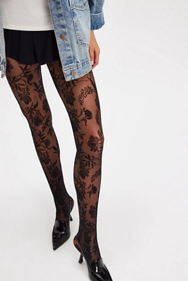High Heel Jungle On The Edge Lace Tights | Pacific City