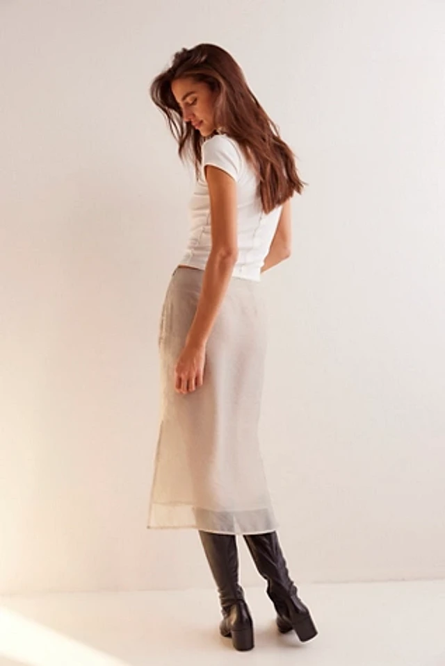 SKIMS Milky Sheer Midi Skirt | The Summit