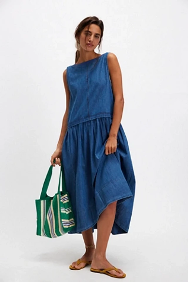 FP Movement Soraya Denim Midi Dress | Hawthorn Mall