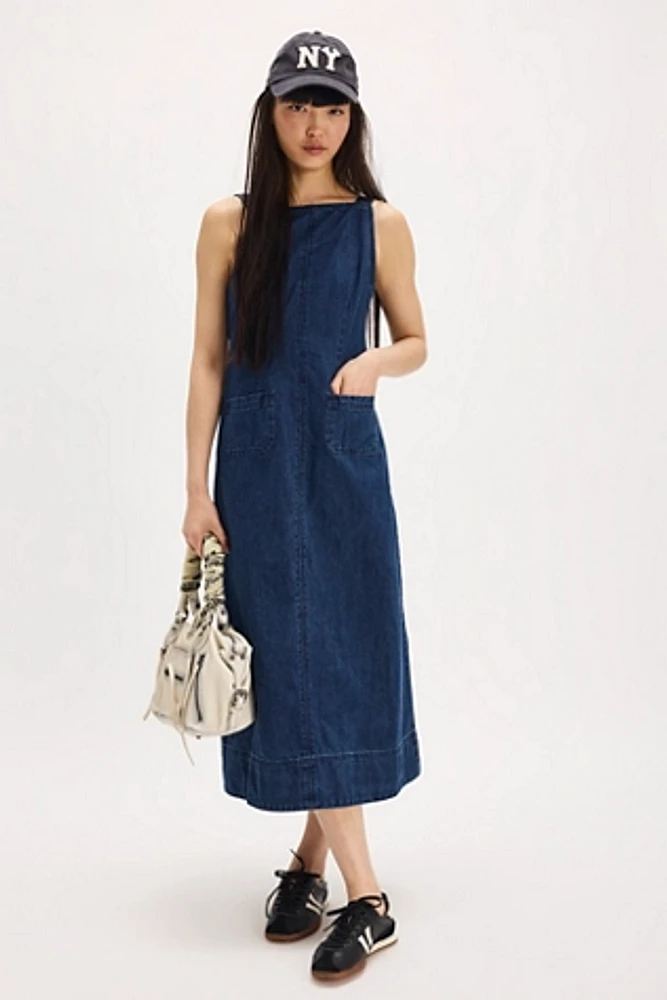 Free People ★ Dex Denim Midi Dress 99484909_092_a