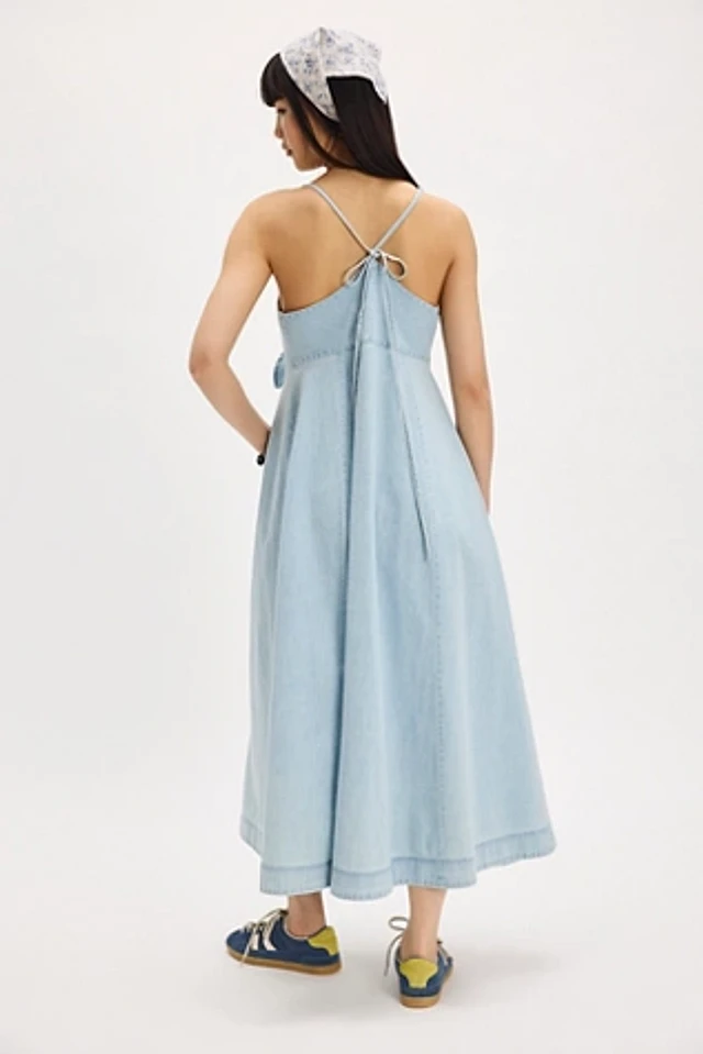 Free People ★ Soraya Denim Midi Dress Free People Soraya Denim Midi Dress | Pacific City
