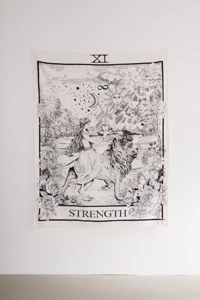 Strength tarot card online tapestry