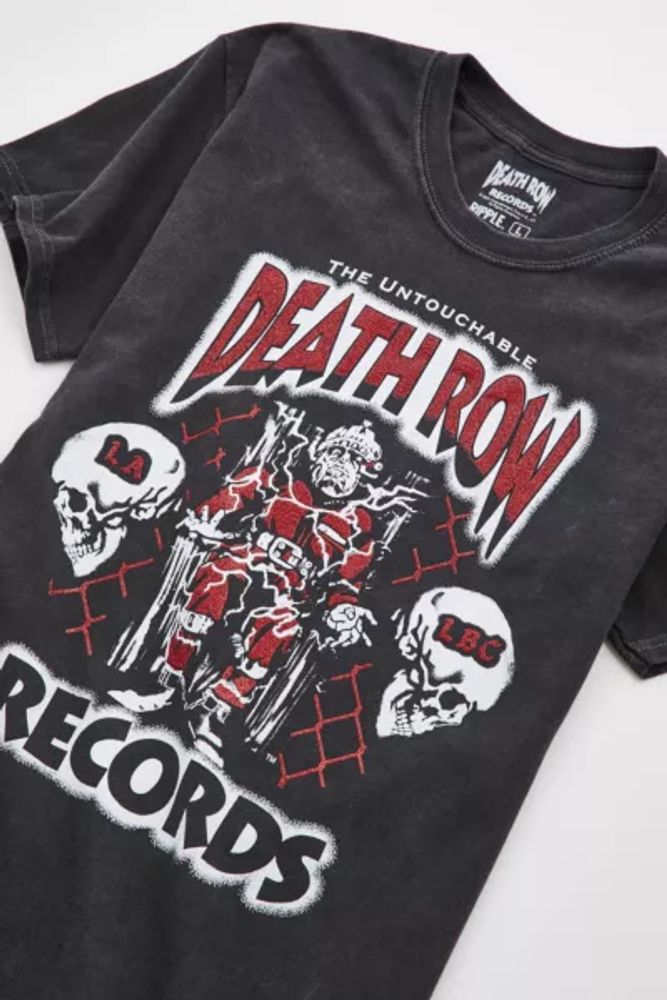 Urban Outfitters Death Row Records Glitter Vintage Wash Tee Mall