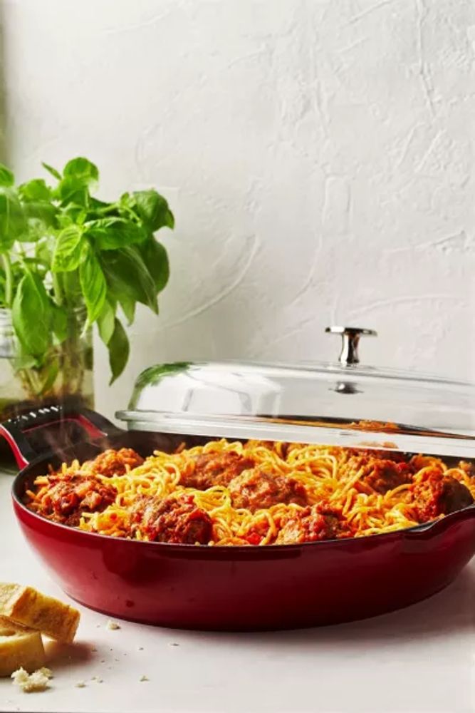 Urban Outfitters Staub Cast Iron 12inch Braiser with Glass Lid