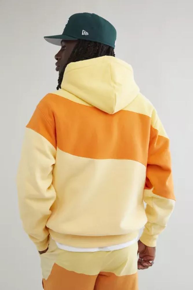 Champion colorblock hoodie store yellow