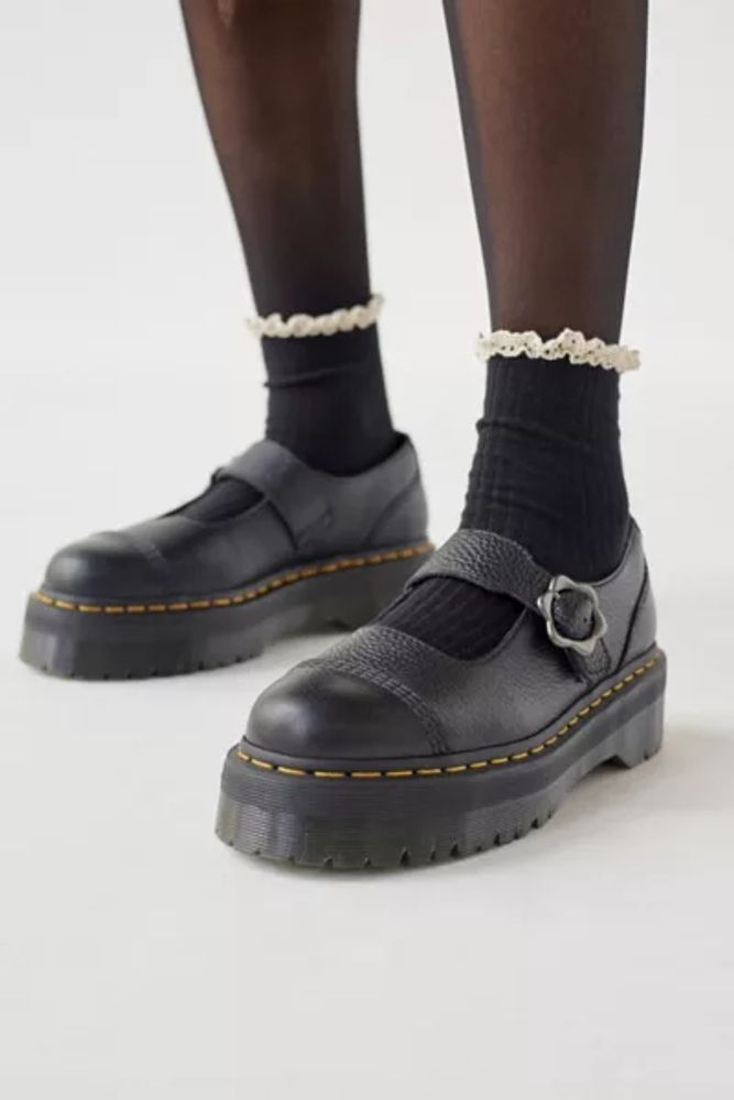 Urban Outfitters Dr. Martens Addina Flower Buckle Leather Platform