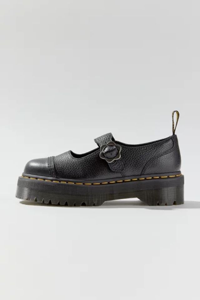 Urban Outfitters Dr. Martens Addina Flower Buckle Leather Platform