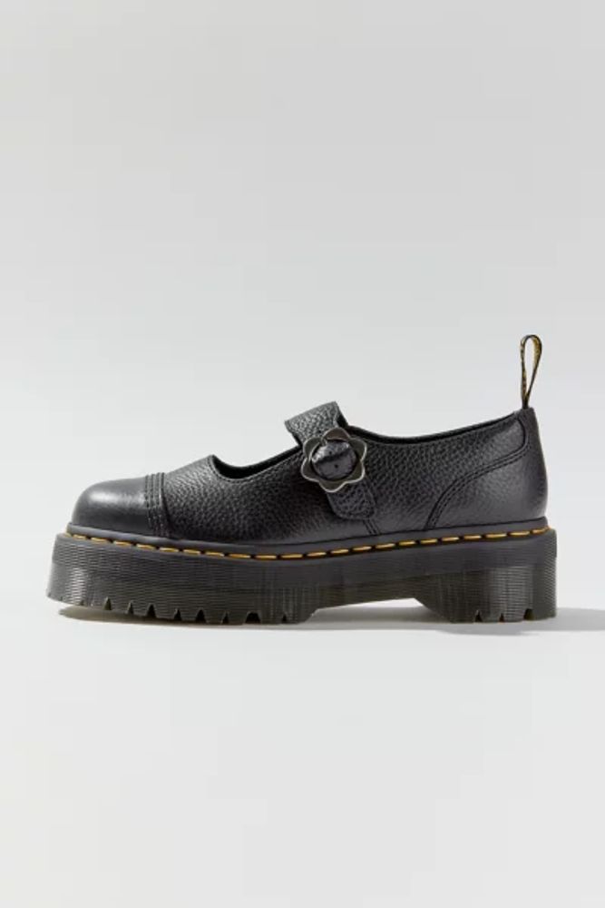 Urban Outfitters Dr. Martens Addina Flower Buckle Leather Platform