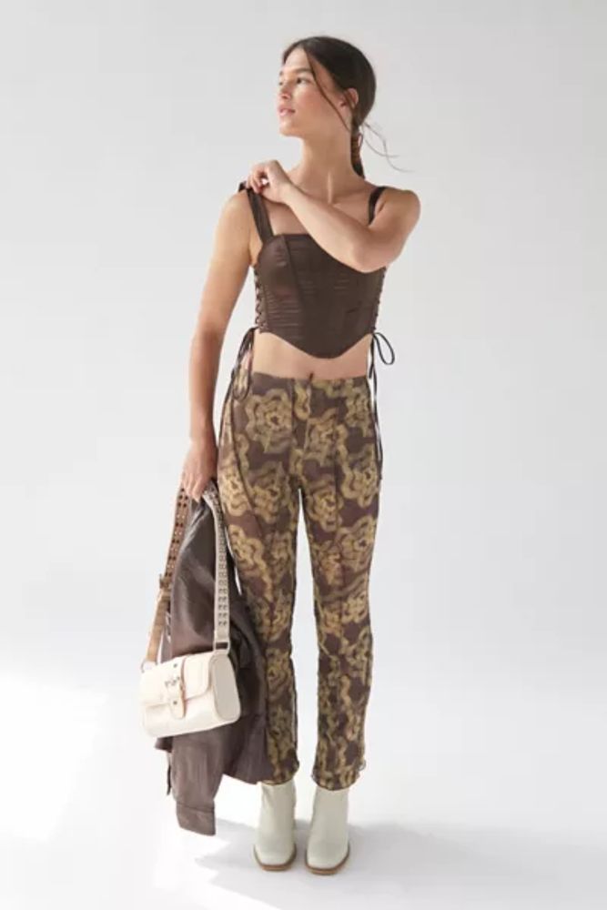 Urban Outfitters UO Litsa Satin LaceUp Corset Top Mall of America®