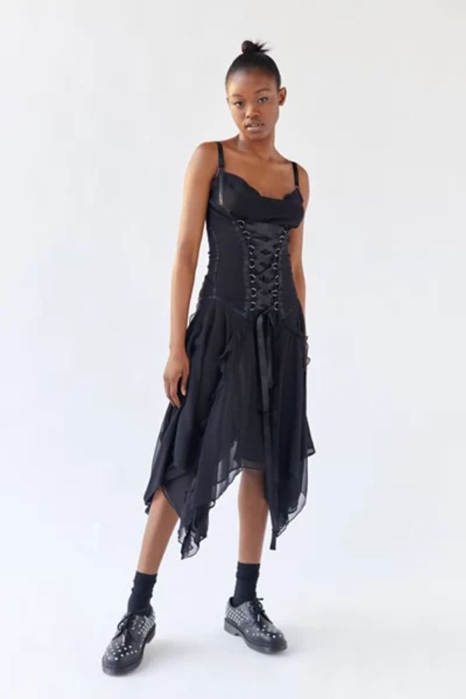 Urban Outfitters UO Drew Cowl Neck Corset Midi Dress | Mall of America®