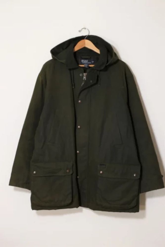 Urban Outfitters Vintage Polo Ralph Lauren Wool Lined Waxed Canvas Barn ...
