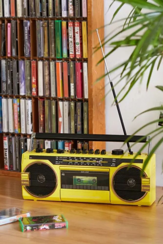 Urban Outfitters UO Retro Yellow Wireless Boombox Speaker Mall of