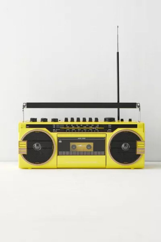 Urban Outfitters UO Retro Yellow Wireless Boombox Speaker Mall of